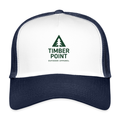 Trucker Cap „ Timber Point" - Weiß/Navy
