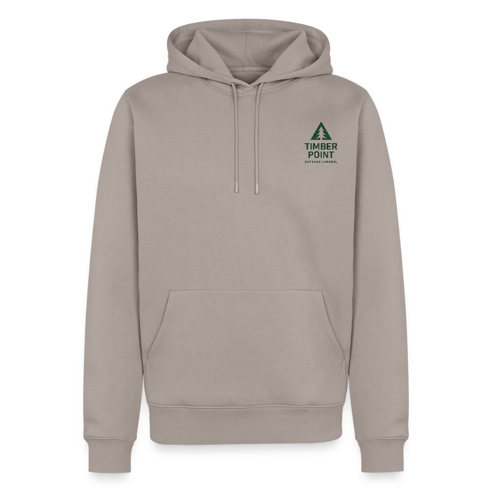 Männer Premium Hoodie „ Timber Point" - Taupe