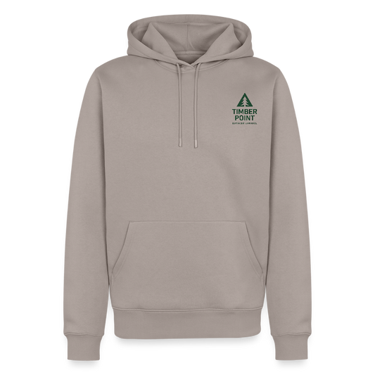 Männer Premium Hoodie „ Timber Point" - Taupe