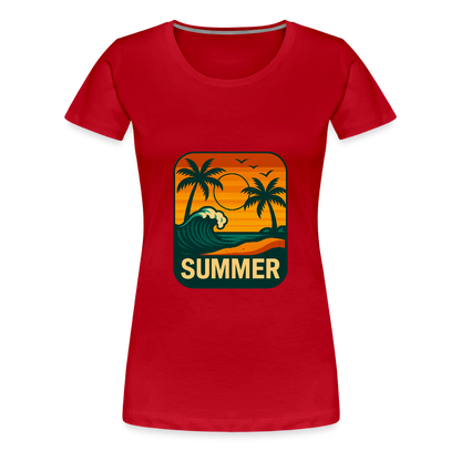 Frauen Premium T-Shirt „ Summer" - Rot