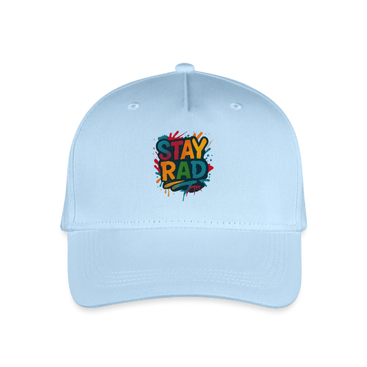 Kinder Bio Basecap „ Stay Rad" - Hellblau