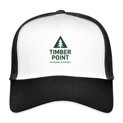 Trucker Cap „ Timber Point" - Weiß/Schwarz