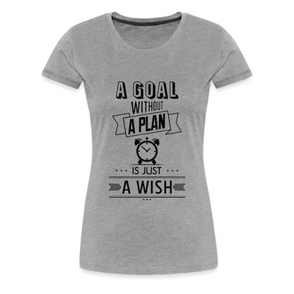 Frauen Premium T-Shirt „ Wish" - Grau meliert