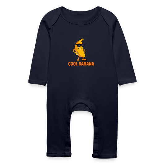 Baby Bio Strampler Motiv „ Cool Banana" - Navy