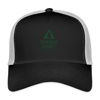 Trucker Cap „ Timber Point" - Schwarz/Steingrau