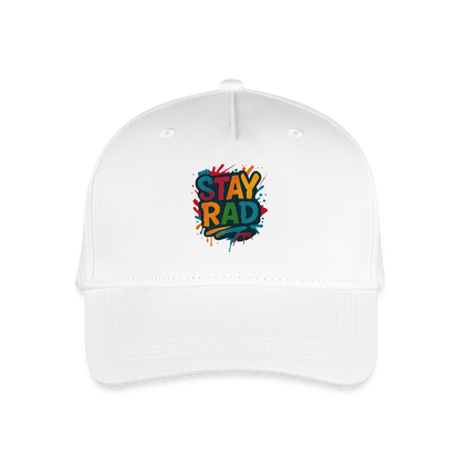 Kinder Bio Basecap „ Stay Rad" - Weiß