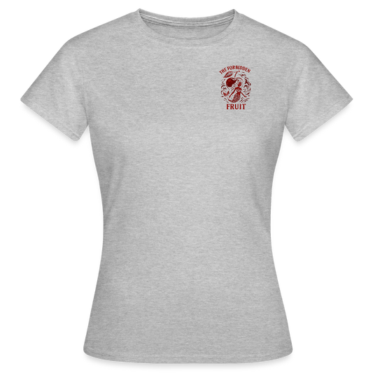 Frauen T-Shirt „ The forbidden Fruit" - Grau meliert