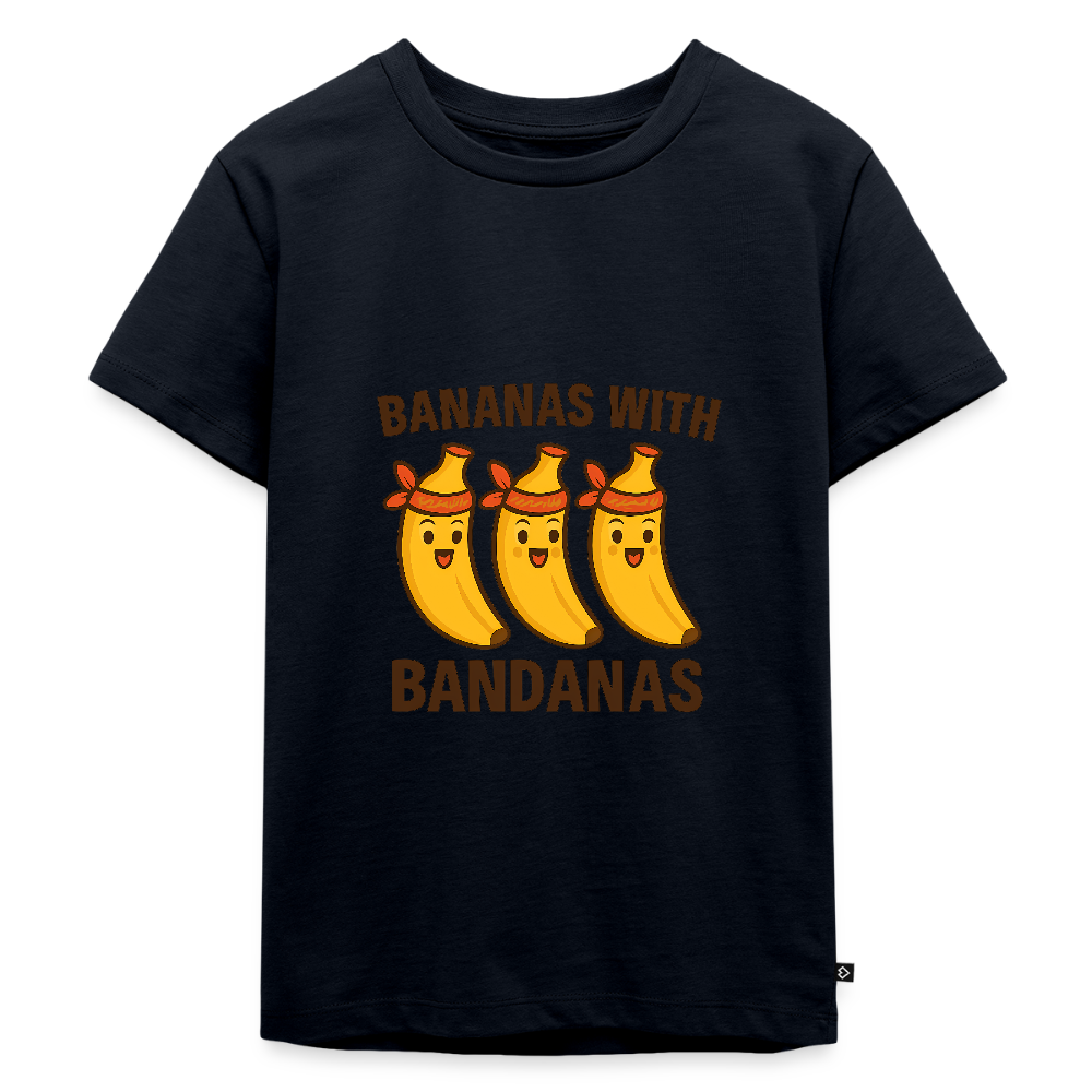 Kinder Premium T-Shirt „ Bananas with Bandanas" - Navy