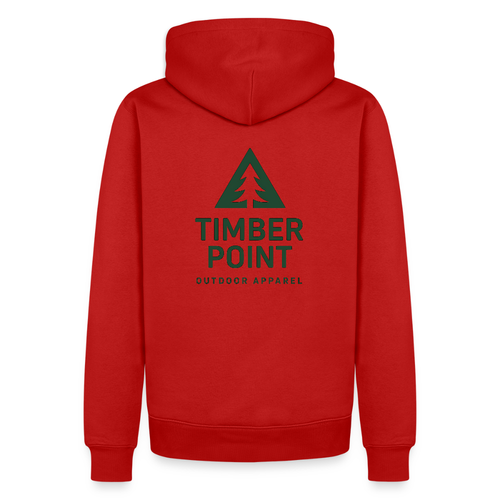 Männer Premium Hoodie „ Timber Point" - Rot