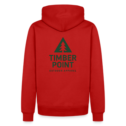 Männer Premium Hoodie „ Timber Point" - Rot