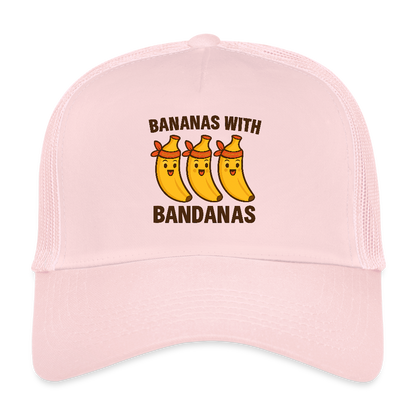 Trucker Cap „ Bananas with Bandanas" - Hellrosa