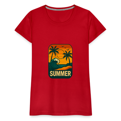 Frauen Premium T-Shirt „ Summer" - Rot