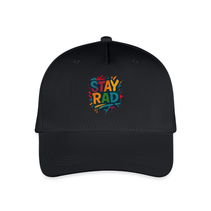 Kinder Bio Basecap „ Stay Rad" - Schwarz