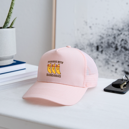 Trucker Cap „ Bananas with Bandanas" - Hellrosa