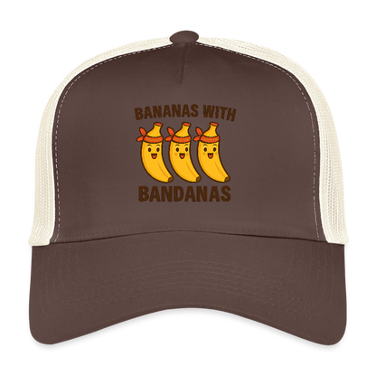 Trucker Cap „ Bananas with Bandanas" - Braun/Beige