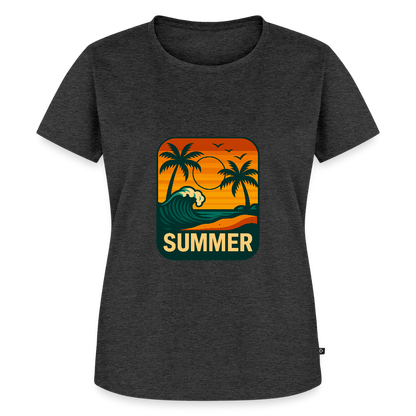 Frauen Premium T-Shirt „ Summer" - Anthrazit meliert
