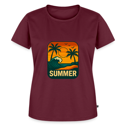 Frauen Premium T-Shirt „ Summer" - Burgunderrot