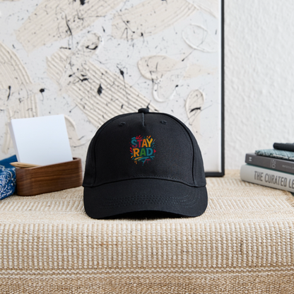 Kinder Bio Basecap „ Stay Rad" - Schwarz