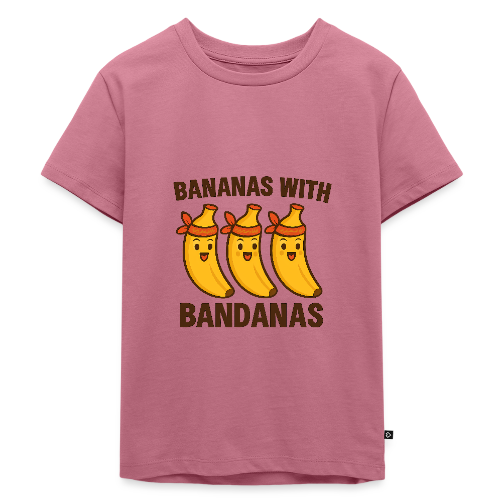 Kinder Premium T-Shirt „ Bananas with Bandanas" - Mauve