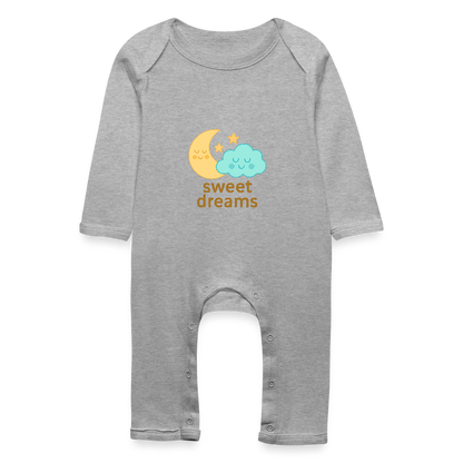 Baby Bio Strampler „ Sweet Dreams" - Grau meliert