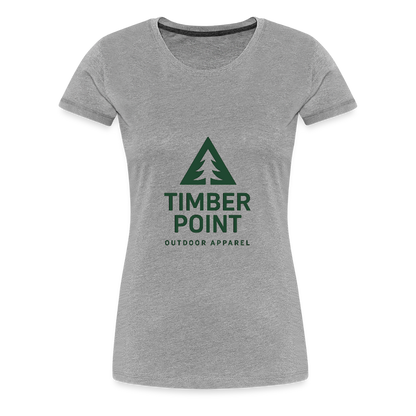 Frauen Premium T-Shirt „ Timber Point" - Grau meliert