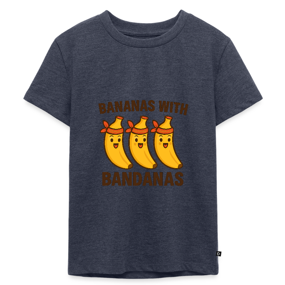 Kinder Premium T-Shirt „ Bananas with Bandanas" - Jeansblau 