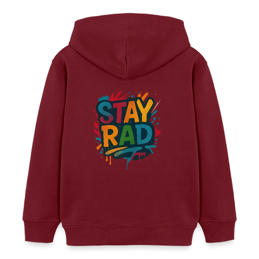 Stanley/Stella Kinder Hoodie  „ Stay RAD" - Burgunderrot