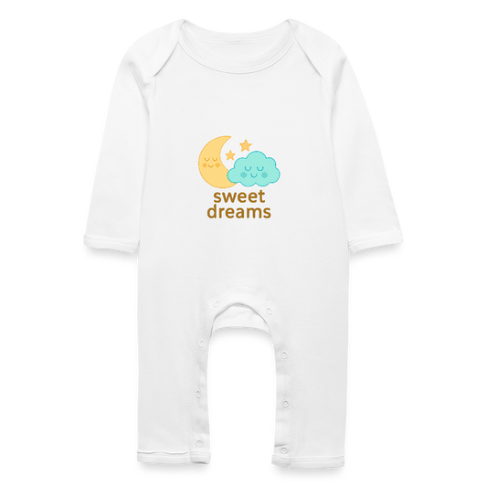 Baby Bio Strampler „ Sweet Dreams" - Weiß
