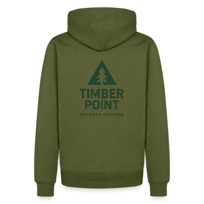 Männer Premium Hoodie „ Timber Point" - Khaki
